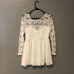 White floral dress